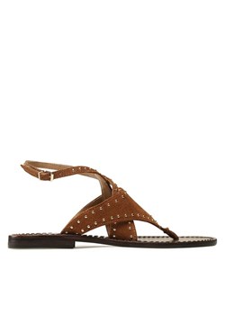 TWINSET Sandały 231TCT192 Brązowy ze sklepu MODIVO w kategorii Sandały damskie - zdjęcie 182757859