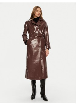 ACCESS FASHION Trencz 44-9009-361 Brązowy Regular Fit ze sklepu MODIVO w kategorii Płaszcze damskie - zdjęcie 182757878