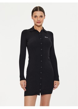 Tommy Jeans Sukienka dzianinowa Script DW0DW18481 Czarny Slim Fit ze sklepu MODIVO w kategorii Sukienki - zdjęcie 182757916