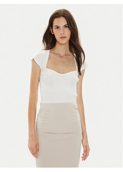 Gina Tricot Bluzka 22212 Biały Slim Fit ze sklepu MODIVO w kategorii Bluzki damskie - zdjęcie 182757918