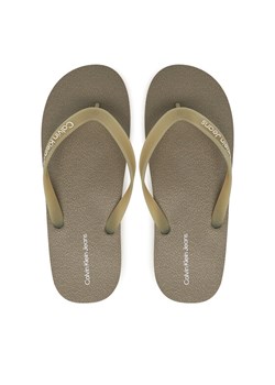 Calvin Klein Jeans Japonki Thong+ Tpu YM0YM01265 Brązowy ze sklepu MODIVO w kategorii Klapki męskie - zdjęcie 182757958