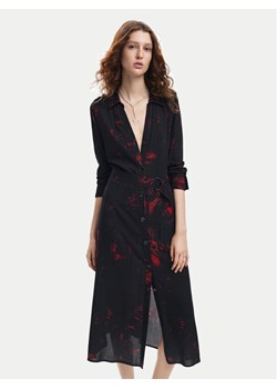 Desigual Sukienka koszulowa Scribbles Lacroix 24WWVW38 Czarny Regular Fit ze sklepu MODIVO w kategorii Sukienki - zdjęcie 182757968