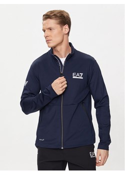 EA7 Emporio Armani Bluza 3DPM89 PJUFZ 1554 Granatowy Regular Fit ze sklepu MODIVO w kategorii Bluzy męskie - zdjęcie 182758238
