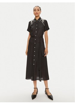 Pinko Sukienka koszulowa Encanto 103745 A1XM Czarny Regular Fit ze sklepu MODIVO w kategorii Sukienki - zdjęcie 182758508