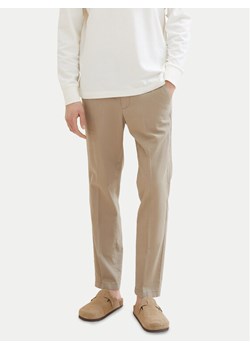 Tom Tailor Denim Spodnie materiałowe 1040251 Beżowy Tapered Fit ze sklepu MODIVO w kategorii Spodnie męskie - zdjęcie 182758615