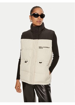 Karl Lagerfeld Jeans Bezrękawnik 245J1505 Beżowy Loose Fit ze sklepu MODIVO w kategorii Kamizelki damskie - zdjęcie 182758788