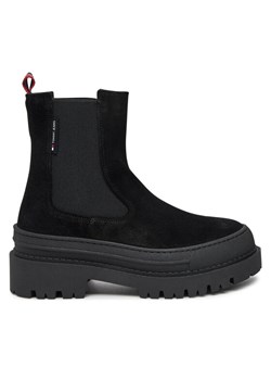 Tommy Jeans Sztyblety Tjw Foxing Chelsea Suede EN0EN02631 Czarny ze sklepu MODIVO w kategorii Botki - zdjęcie 182758796