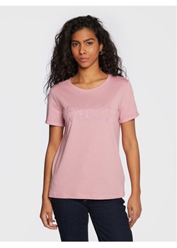 Guess T-Shirt W3RI16 K46D1 Różowy Regular Fit ze sklepu MODIVO w kategorii Bluzki damskie - zdjęcie 182758848