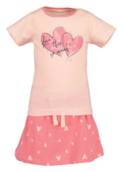 Blue Seven Komplet t-shirt i spódniczka 726015 X Różowy Regular Fit ze sklepu MODIVO w kategorii Komplety dziewczęce - zdjęcie 182759316