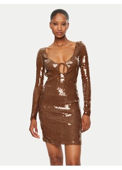 BARDOT Sukienka koktajlowa Verona 59513DB Brązowy Regular Fit ze sklepu MODIVO w kategorii Sukienki - zdjęcie 182759357