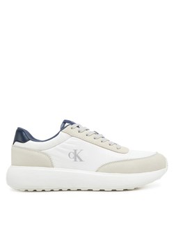 Calvin Klein Jeans Sneakersy Athleisure Runner Laceup Mix YM0YM01195 Biały ze sklepu MODIVO w kategorii Buty sportowe męskie - zdjęcie 182759508