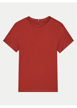 Tommy Hilfiger T-Shirt Essential KB0KB06879 Czerwony Regular Fit ze sklepu MODIVO w kategorii Bluzki dziewczęce - zdjęcie 182759598