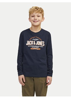 Jack&Jones Junior Bluzka Logo 12258880 Granatowy Regular Fit ze sklepu MODIVO w kategorii T-shirty chłopięce - zdjęcie 182759686