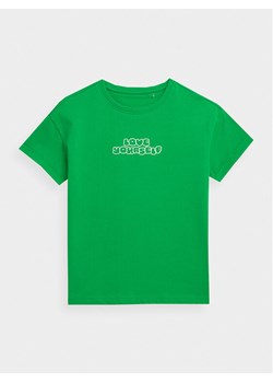 4F T-Shirt 4FJAW23TTSHF0825 Zielony Regular Fit ze sklepu MODIVO w kategorii T-shirty chłopięce - zdjęcie 182759708