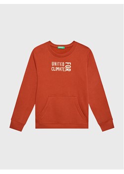 United Colors Of Benetton Bluza 3JLXC107O Czerwony Regular Fit ze sklepu MODIVO w kategorii Bluzy chłopięce - zdjęcie 182759897