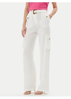 Versace Jeans Couture Spodnie materiałowe 78HAA109 Biały Wide Leg ze sklepu MODIVO w kategorii Spodnie damskie - zdjęcie 182760076