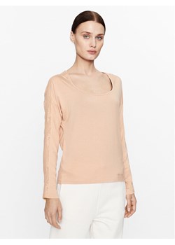 Calvin Klein Underwear Koszulka piżamowa 000QS7006E Beżowy Regular Fit ze sklepu MODIVO w kategorii Piżamy damskie - zdjęcie 182760098