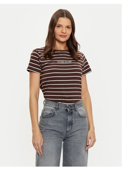 Guess Jeans T-Shirt W4BI53 KCIE1 Brązowy Regular Fit ze sklepu MODIVO w kategorii Bluzki damskie - zdjęcie 182760227
