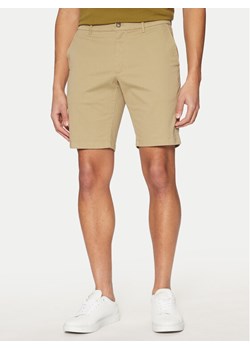 Calvin Klein Szorty materiałowe Modern Twill K10K114063 Beżowy Slim Fit ze sklepu MODIVO w kategorii Spodenki męskie - zdjęcie 182760308