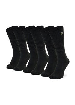 Lacoste Zestaw 3 par wysokich skarpet unisex RA4182 Czarny ze sklepu MODIVO w kategorii Skarpetki damskie - zdjęcie 182760339