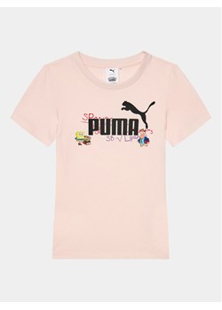 Puma T-Shirt Puma X Spongebob 622212 Różowy Regular Fit ze sklepu MODIVO w kategorii Bluzki dziewczęce - zdjęcie 182760405