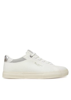 Pepe Jeans Sneakersy Kenton Knit PLS31601 Biały ze sklepu MODIVO w kategorii Buty sportowe damskie - zdjęcie 182760856