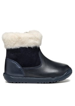Geox Kozaki B Macchia Girl B464PC 08522 C4002 Granatowy ze sklepu MODIVO w kategorii Buty zimowe dziecięce - zdjęcie 182760925