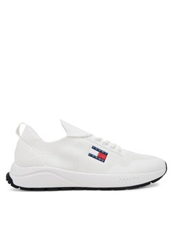 Tommy Jeans Sneakersy Runner Kntitted EM0EM01555 Biały ze sklepu MODIVO w kategorii Buty sportowe męskie - zdjęcie 182761018
