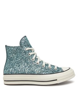 Converse Trampki Chuck 70 Glitter Hi A10097C 486 Niebieski ze sklepu MODIVO w kategorii Trampki damskie - zdjęcie 182761228