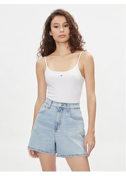 Tommy Jeans Body Essential DW0DW17993 Biały Slim Fit ze sklepu MODIVO w kategorii Bluzki damskie - zdjęcie 182761267