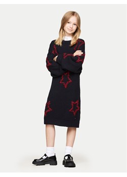 Tommy Hilfiger Sukienka dzianinowa KG0KG08211 Granatowy Loose Fit ze sklepu MODIVO w kategorii Sukienki dziewczęce - zdjęcie 182761377