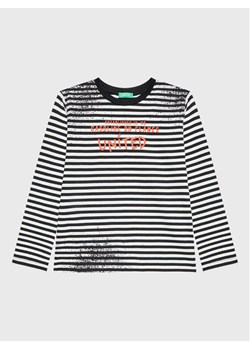 United Colors Of Benetton Bluzka 3XWWC106F Czarny Regular Fit ze sklepu MODIVO w kategorii T-shirty chłopięce - zdjęcie 182761378
