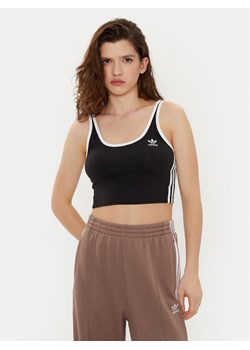 adidas Top adicolor 3-Stripes JD4612 Czarny Slim Fit ze sklepu MODIVO w kategorii Bluzki damskie - zdjęcie 182761426