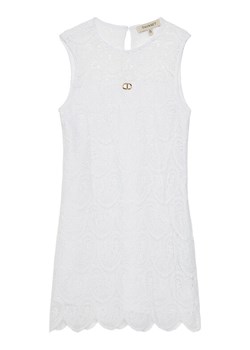 TWINSET Sukienka elegancka 251GJ2QR3 Biały Regular Fit ze sklepu MODIVO w kategorii Sukienki dziewczęce - zdjęcie 182761735