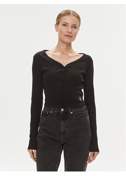 Calvin Klein Jeans Bluzka J20J222570 Czarny Regular Fit ze sklepu MODIVO w kategorii Bluzki damskie - zdjęcie 182761818