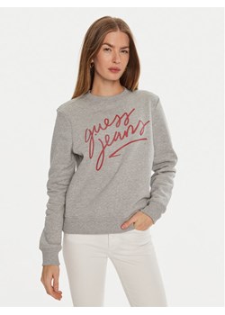 Guess Bluza W4BQ17 KC811 Szary Regular Fit ze sklepu MODIVO w kategorii Bluzy damskie - zdjęcie 182761888