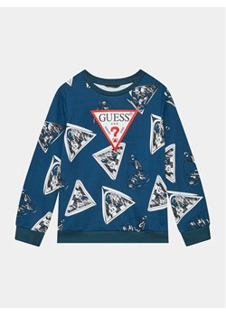 Guess Bluza N3BQ00 KAD73 Niebieski Regular Fit ze sklepu MODIVO w kategorii Bluzy chłopięce - zdjęcie 182762028