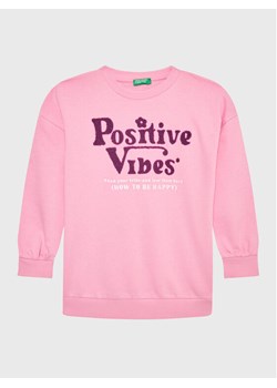 United Colors Of Benetton Bluza 3J68C10AX Różowy Oversize ze sklepu MODIVO w kategorii Bluzy dziewczęce - zdjęcie 182762495