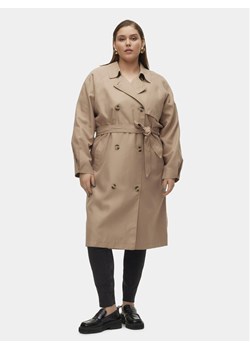 Vero Moda Curve Trencz Doreen 10307261 Beżowy Regular Fit ze sklepu MODIVO w kategorii Płaszcze damskie - zdjęcie 182762509