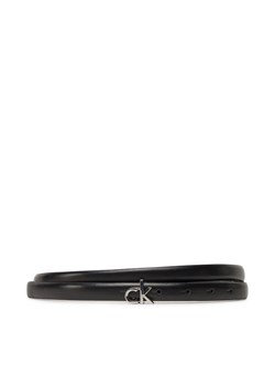 Calvin Klein Pasek Damski Ck Buckle Skinny Belt 1.5 K60K612932 Czarny ze sklepu MODIVO w kategorii Paski damskie - zdjęcie 182762527