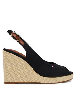 Tommy Hilfiger Espadryle Flag High Wedge Espad Slingback FW0FW08597 Czarny ze sklepu MODIVO w kategorii Espadryle damskie - zdjęcie 182762665