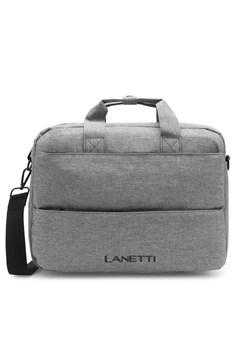 Lanetti Torba na laptopa LAN-K-011-04L Szary ze sklepu MODIVO w kategorii Torby na laptopa - zdjęcie 182762787