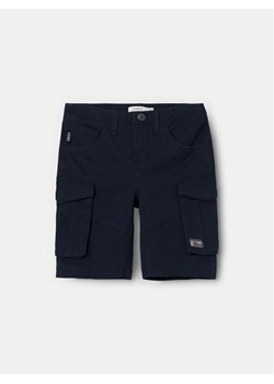 NAME IT Szorty materiałowe 13198124 Granatowy Regular Fit ze sklepu MODIVO w kategorii Spodenki chłopięce - zdjęcie 182763068