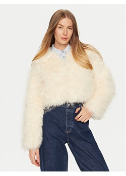 Eleh Futro E00203 Écru Regular Fit ze sklepu MODIVO w kategorii Futra damskie - zdjęcie 182763077