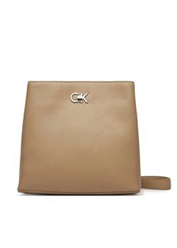 Calvin Klein Torebka Ck Bucket Bag K60K612803 Beżowy ze sklepu MODIVO w kategorii Listonoszki - zdjęcie 182763345
