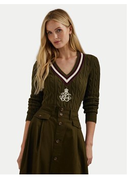 LAUREN RALPH LAUREN Sweter 200951624001 Zielony Regular Fit ze sklepu MODIVO w kategorii Swetry damskie - zdjęcie 182763357