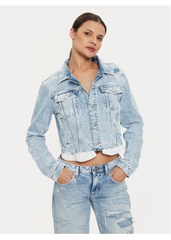 Tommy Jeans Kurtka jeansowa Izzie DW0DW18555 Niebieski Slim Fit ze sklepu MODIVO w kategorii Kurtki damskie - zdjęcie 182763498