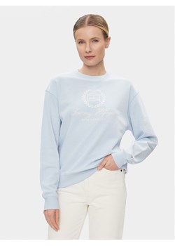 Tommy Hilfiger Bluza Flag Script WW0WW41758 Błękitny Regular Fit ze sklepu MODIVO w kategorii Bluzy damskie - zdjęcie 182763607