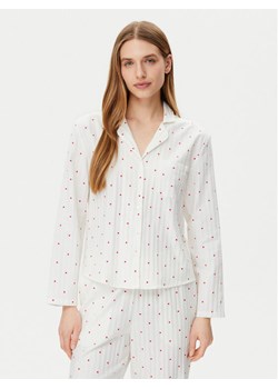 Hunkemöller Koszulka piżamowa Jacquard Hearts 301436 Biały Relaxed Fit ze sklepu MODIVO w kategorii Piżamy damskie - zdjęcie 182763765