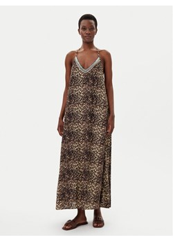 LOLA CASADEMUNT Sukienka letnia LS2516041 Brązowy Relaxed Fit ze sklepu MODIVO w kategorii Sukienki - zdjęcie 182763807